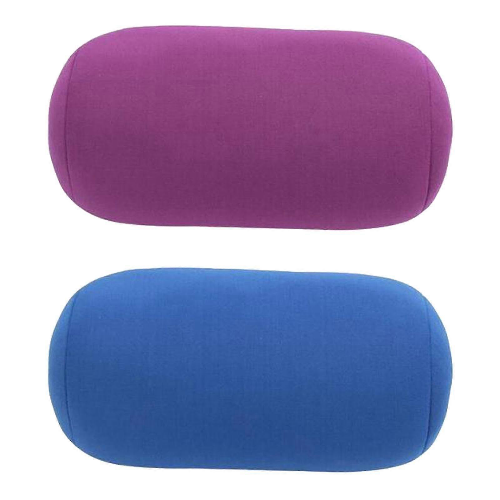 2X Microbead Back Cushion Throw Pillow Sleep Neck Office Travel Support