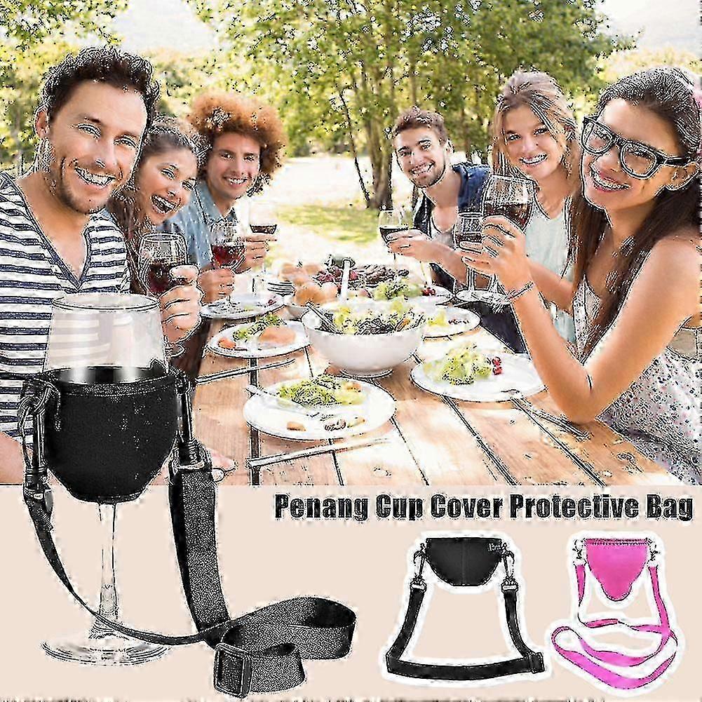 Håndfri Vinglas Holder Halskæde - Stor Sort