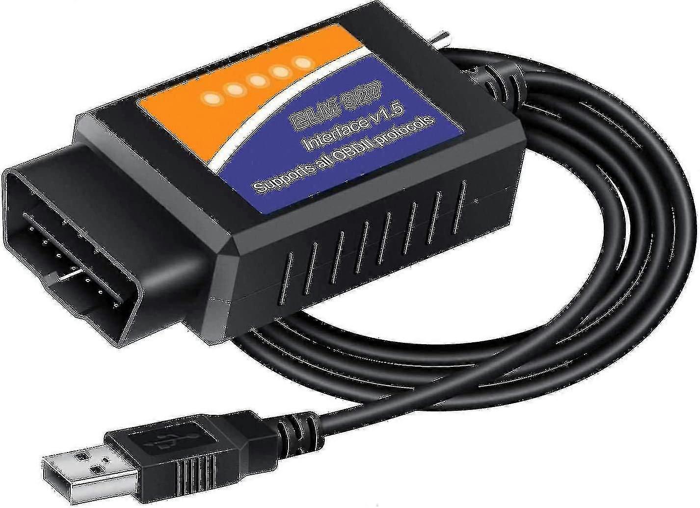 Diagnostic OBD2 USB Adapter with MS-CAN/HS-CAN Switch for Ford Lincoln Mazda Hyundai, Windows Coding Tool