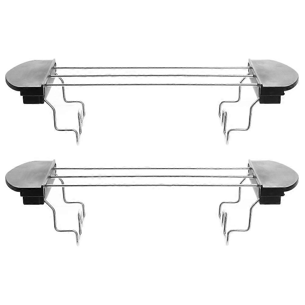 Stainless Steel Toast Rack Warming Tray for Sandwiches Compatible with Toasters Scald Design Easy to Clean Kitchen Accessory 2 Pack