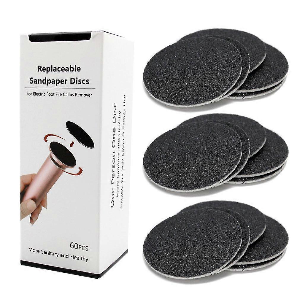 1 Box of 60 Replacement Sanding Discs for Callus Remover (Regular 100 Grit)