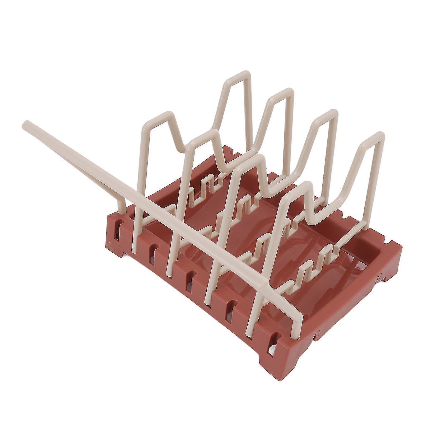 Pot Lid Holder, Durable PP Space-Saving Non-Slip Base Cutting Board Organizer, Type A