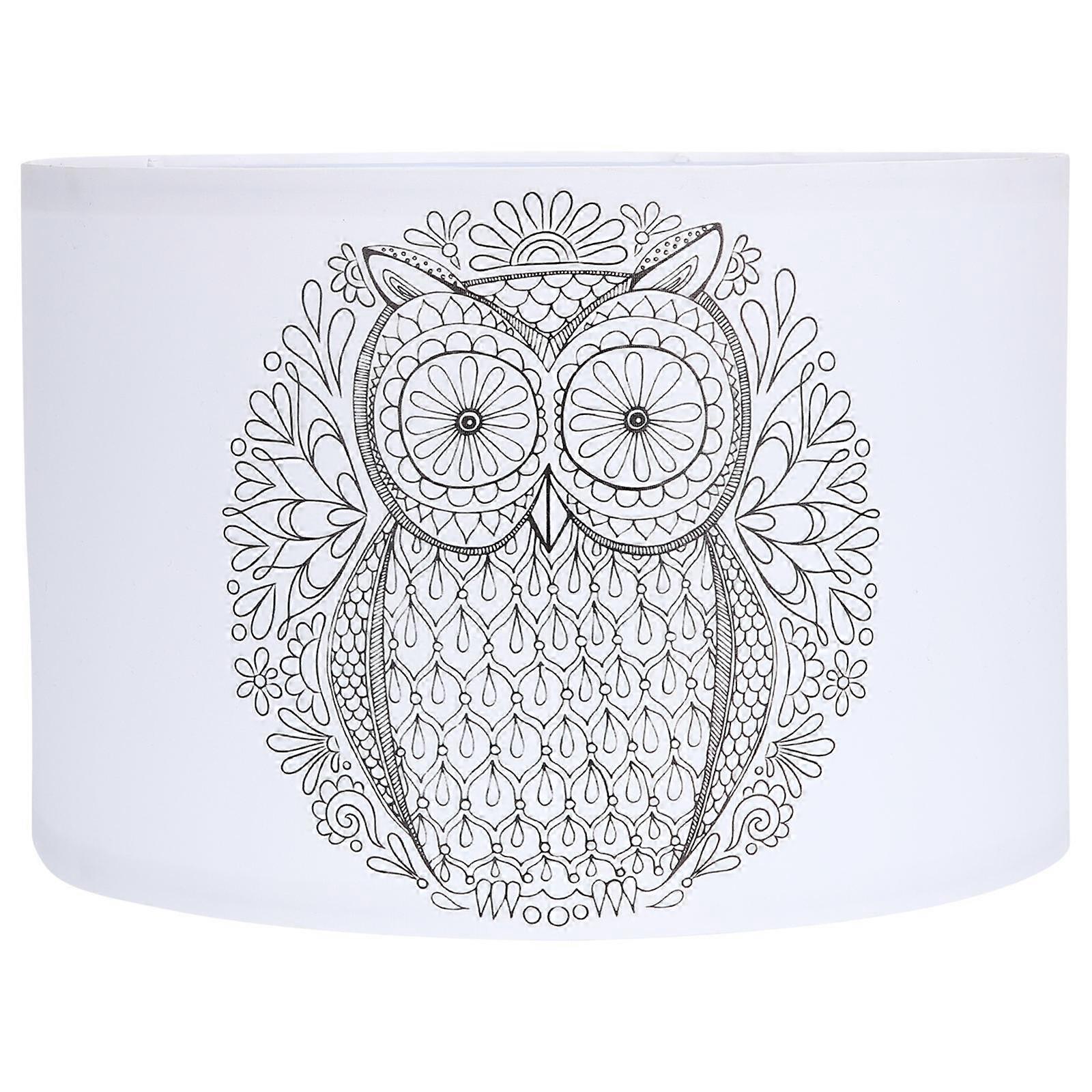 Patterned Lampshade Retro Style For Wall Lamp 30x30cm White Cloth And Metal Home Decoration 1Pcs