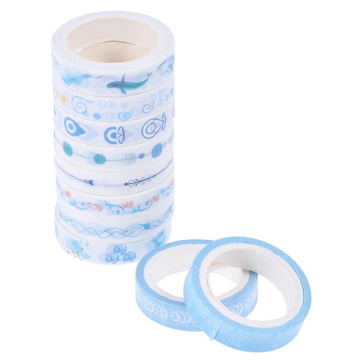 Cute Packing Tape Crafting Projects Artists Washi Paper 300x0.8x0.1cm Durable 10Pcs