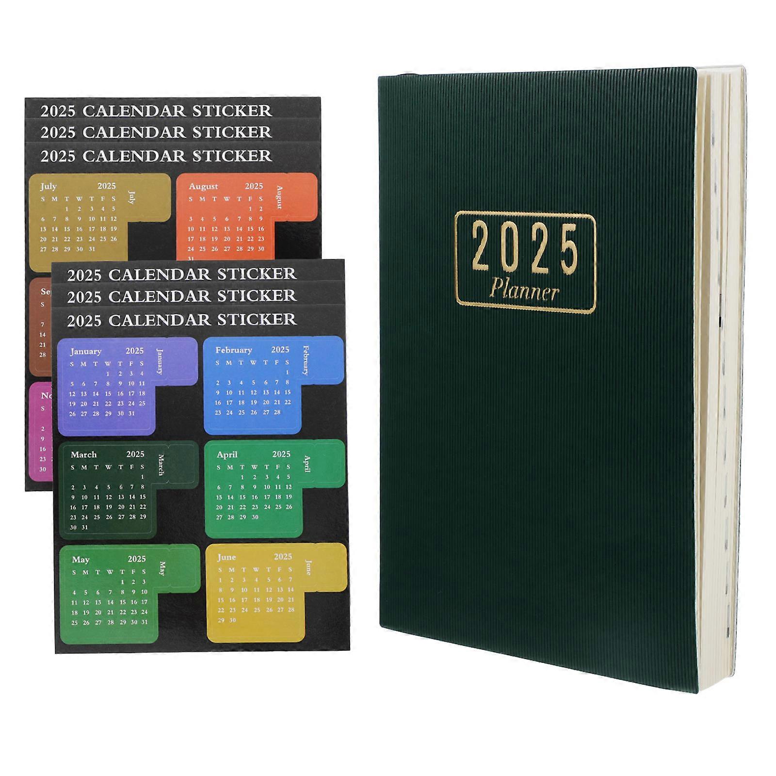 Convenient Daily Planner Project Planner Notebook Schedule Recording Teacher Green Color 1Set
