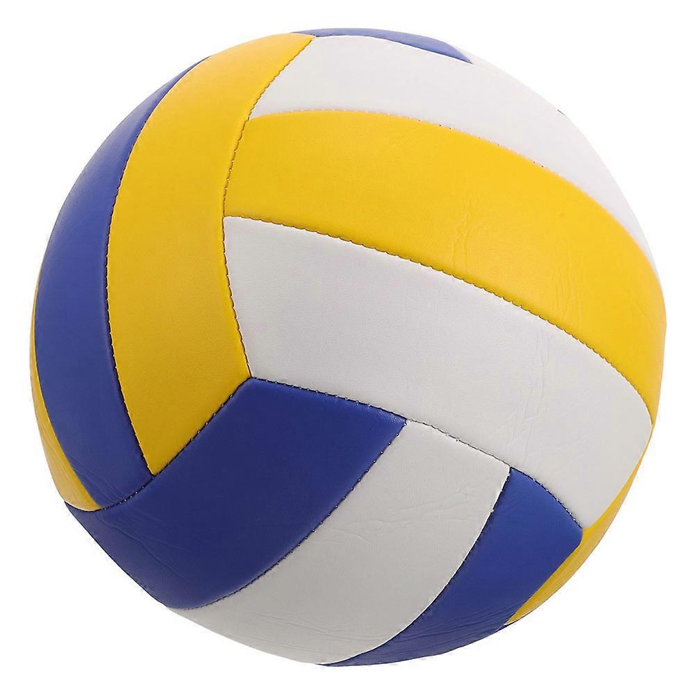 Soft Indoor Volleyball Ball for Training – Durable Thick Design, White Blue Yellow Practice Ball