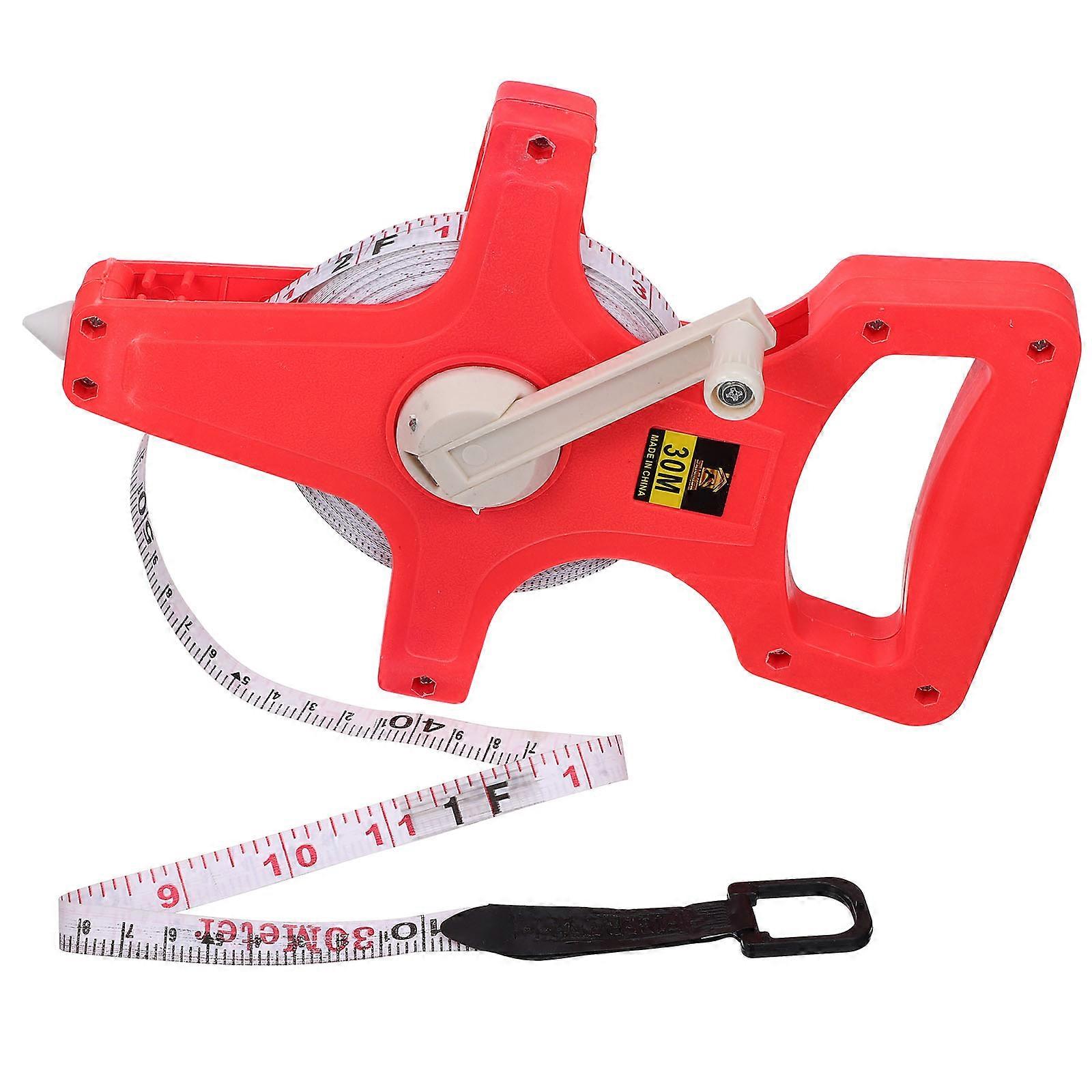 Stainless Steel Tape Measure Retractable Construction Measuring Device For Woodworkers 30 Meters 1Pcs