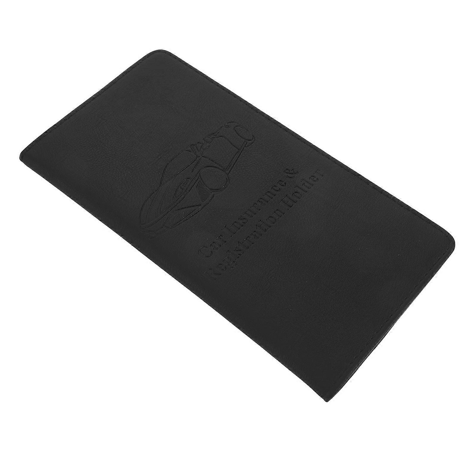 Car Insurance & Registration Holder, PU Vehicle Document Organizer, Splashproof Passport Wallet for Travel and Essential Documents Storage