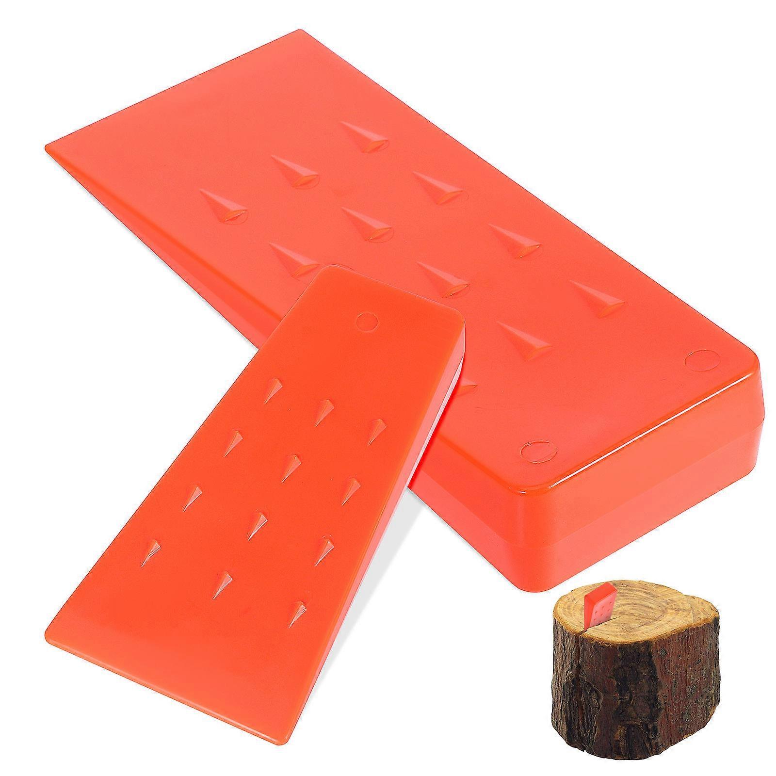 Tree Wedges Plastic Wedges for Logging Safety 2Pcs Orange Nonslip Tools