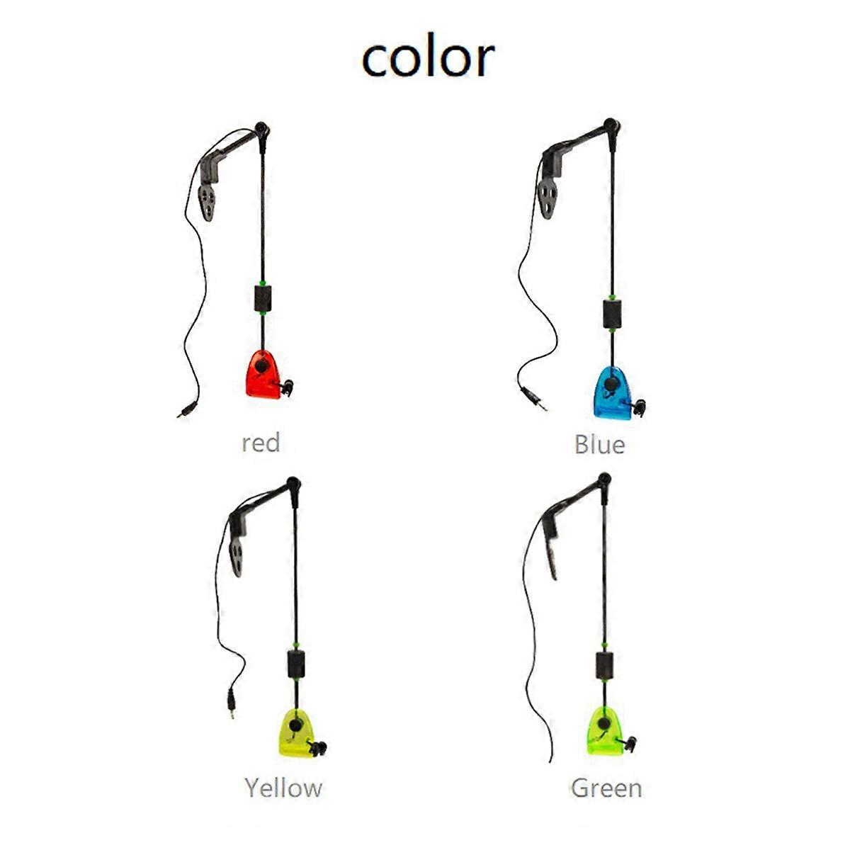 4Pcs Fishing Bite Alarm Indicators in Zipped Case Illuminated Swinger