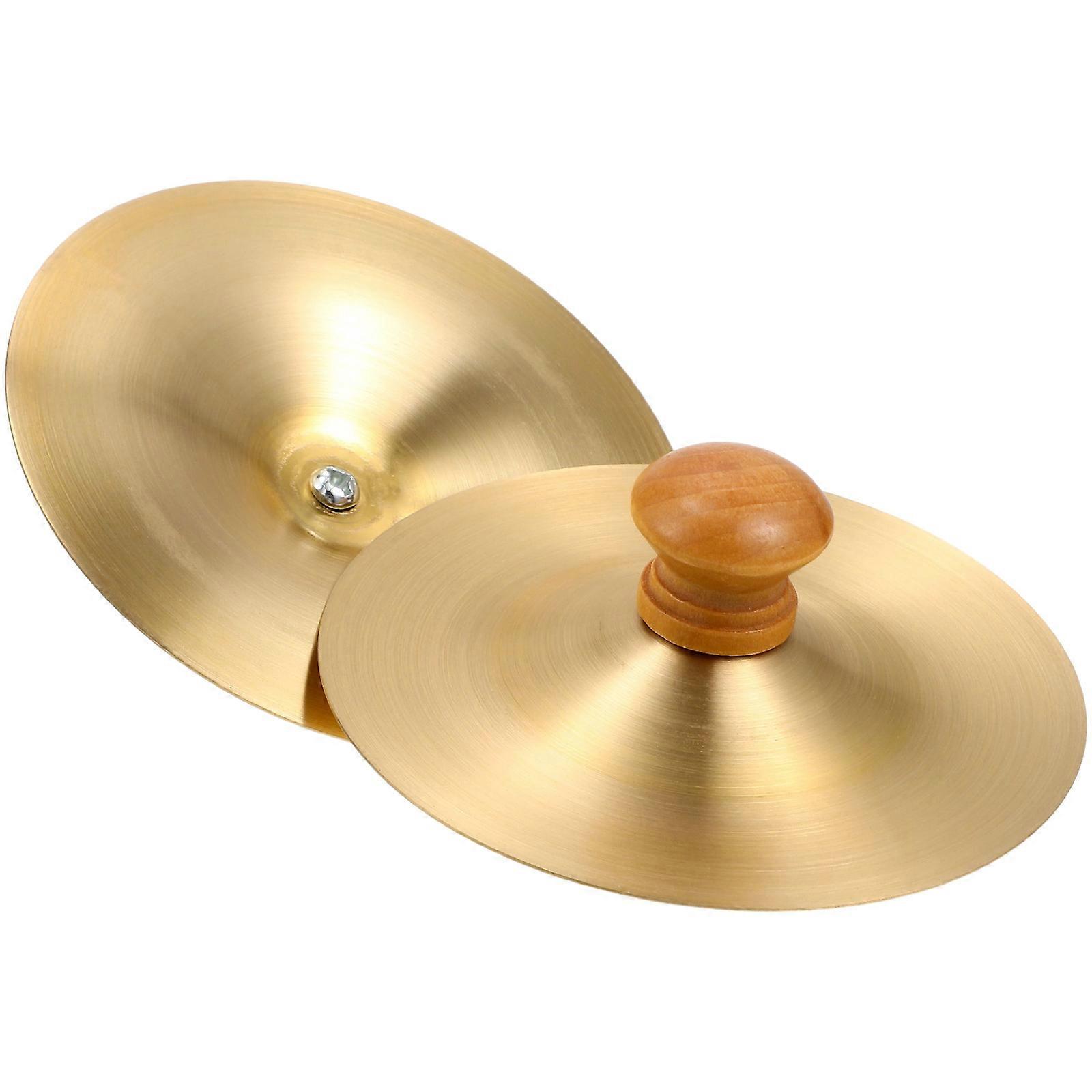 Copper Finger Cymbals Consistent Pitch Kids Musical Instruments 2Pcs