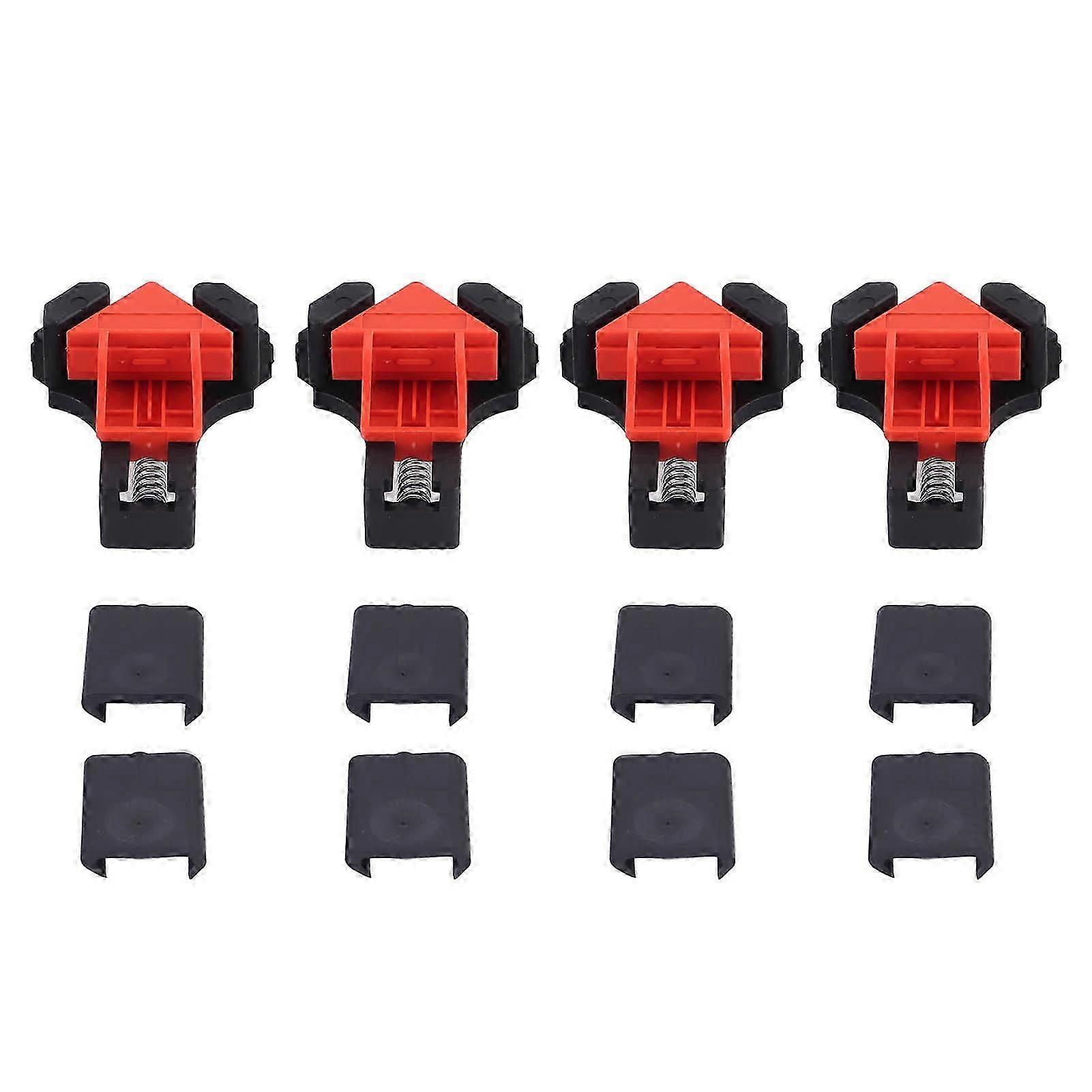 4pcs 90 Degree Right Angle Clamp Non Slip Adjustable Spring Loaded Right Angle Clip for Woodworking