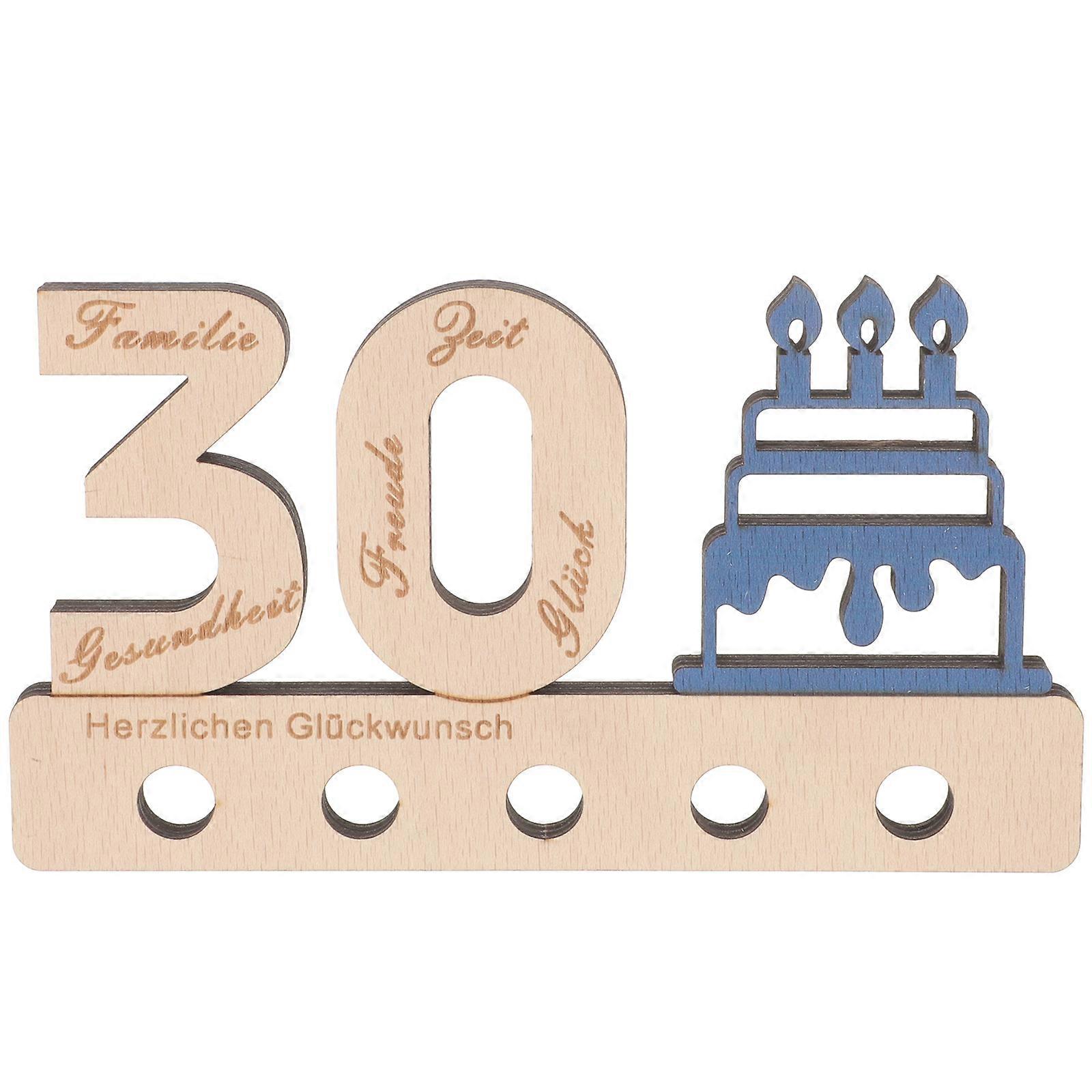 Wood Custom Sign Wooden Number Sign Family Members Anniversary Celebration 21.5x12cm Number Display 1Pack