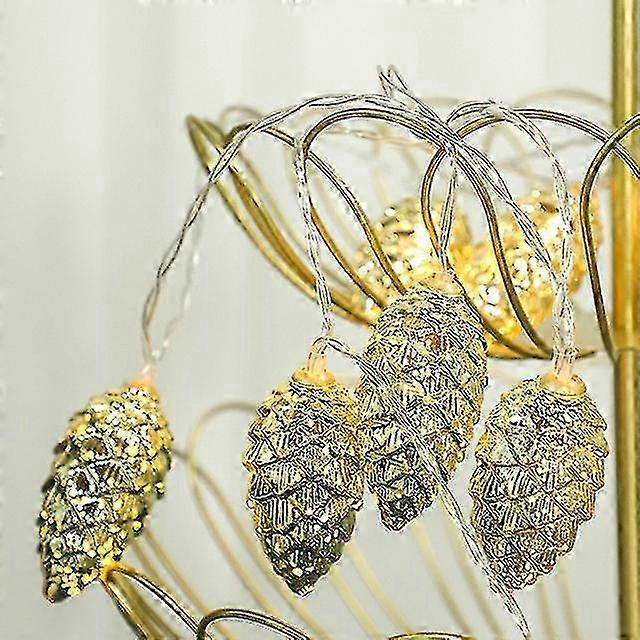 1.5m 10led Pine Cone Fairy Lights Decoration 2024 Xmas Tree Decor Light String Ornaments New Year Garland Noel Navidad 2025