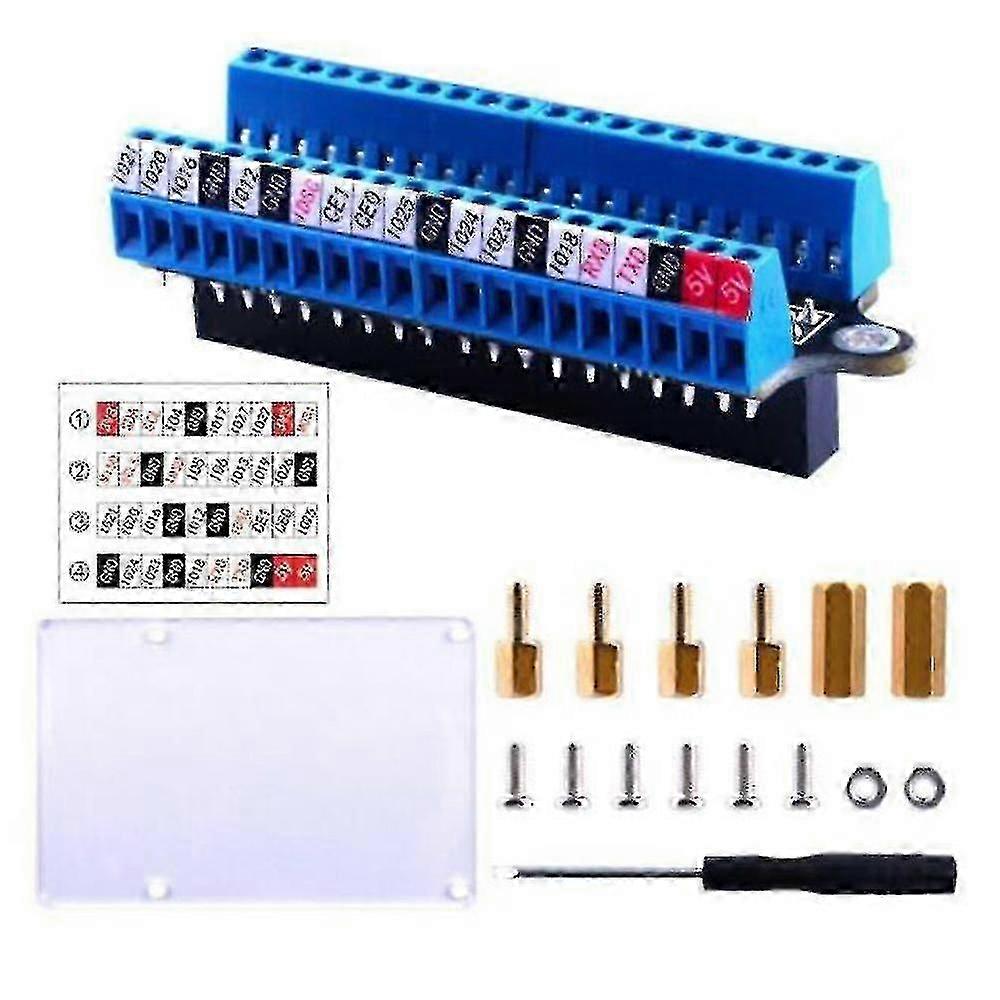 Mini Terminal Breakout Board Gpio Expansion Board Terminal Breakout Board For 4b/3b+/3b/2b/1b+// W