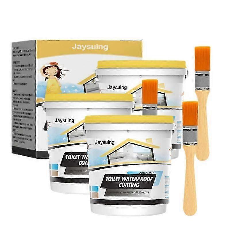 3x Trasparente Impermeabile Patch Seal Liquido Bagno Impermeabile Materiale di rivestimento adesivo per WC Parete davanzale Pavimento Tetto