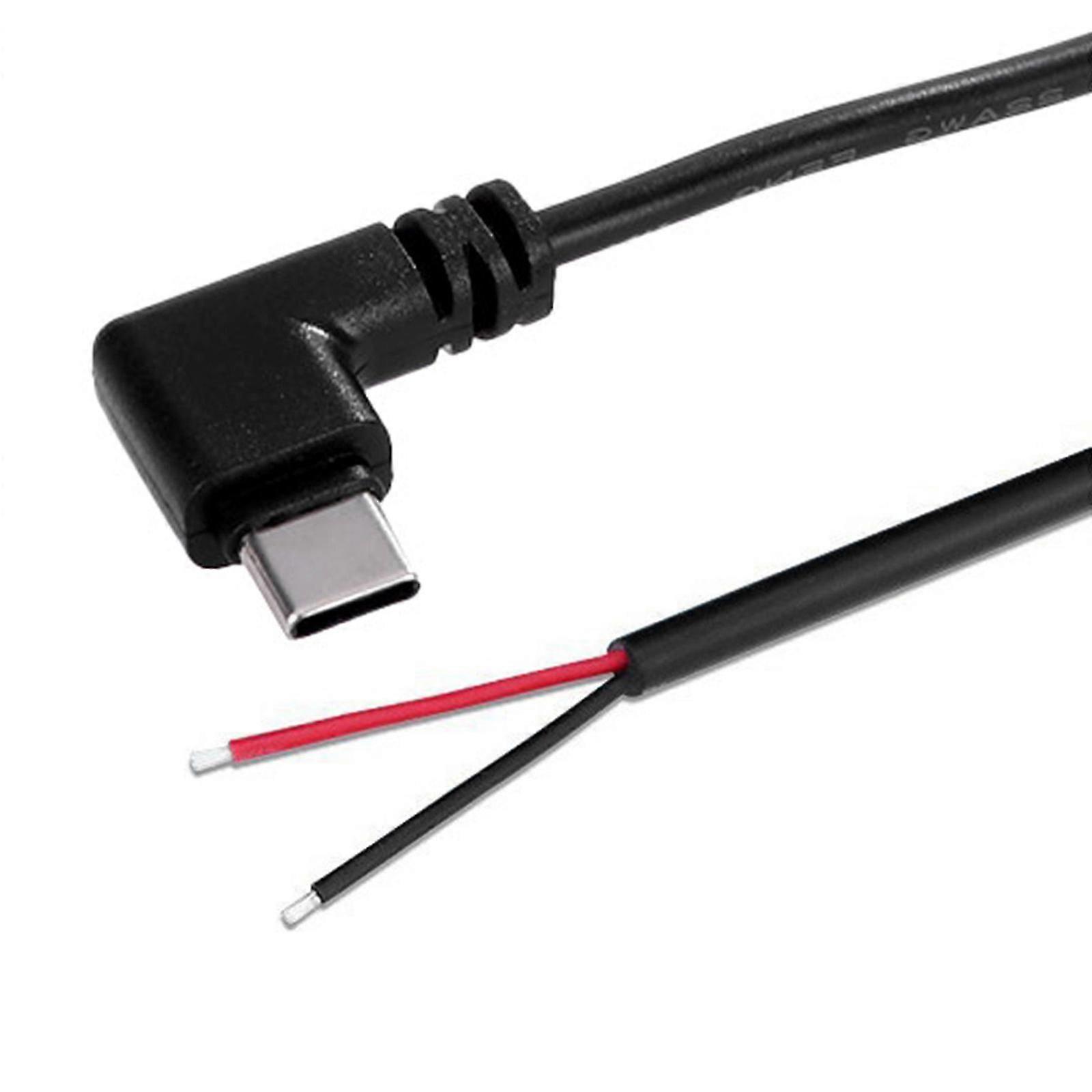 Type C Male to 2pin Power Extension Cable Line Male USB C Pigtail Power Cord Wire for LED Light Speaker Fan 22AWG