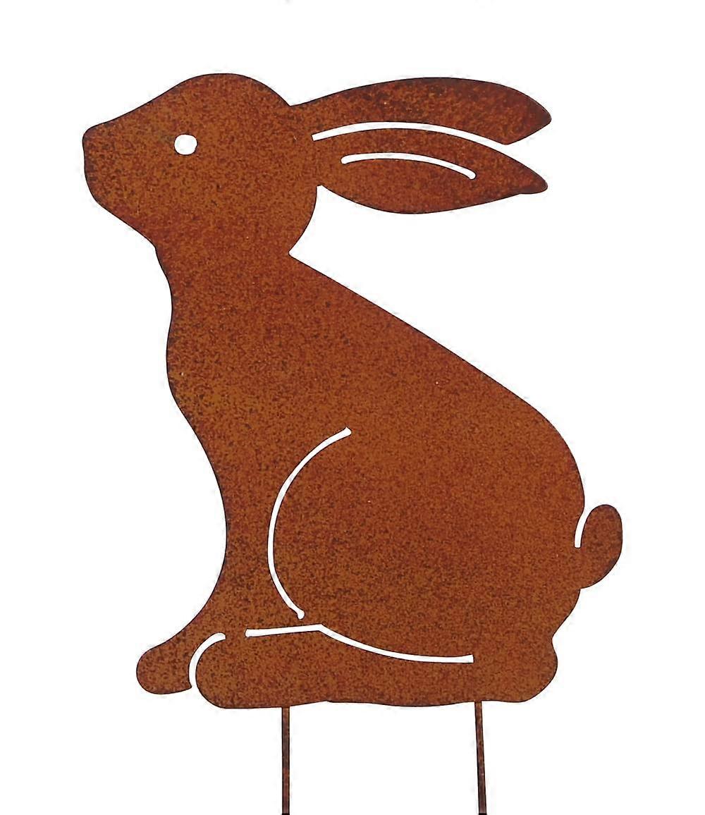 Garden Stake Rabbit 11 x 14 cm in Rust Design Flower Stake Easter Bunny for the Garden, Spring Decoration, Garden Decoration, Rust Figure