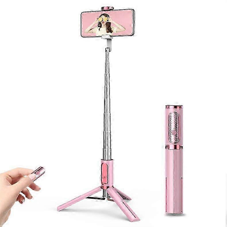 1 Pack Selfie Stick Tripod with Remote, Aluminum Alloy Phone Tripod, Best Foldable Mini Extendable Stand 360 Rotation