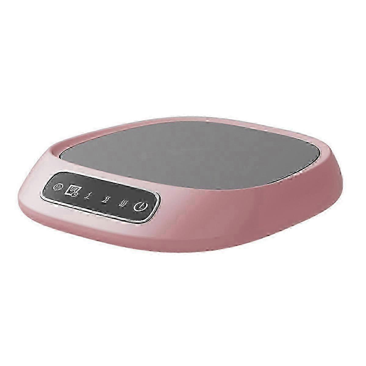 Smart Heating Coaster for Home Desktop Warm Beverage Set in Pink