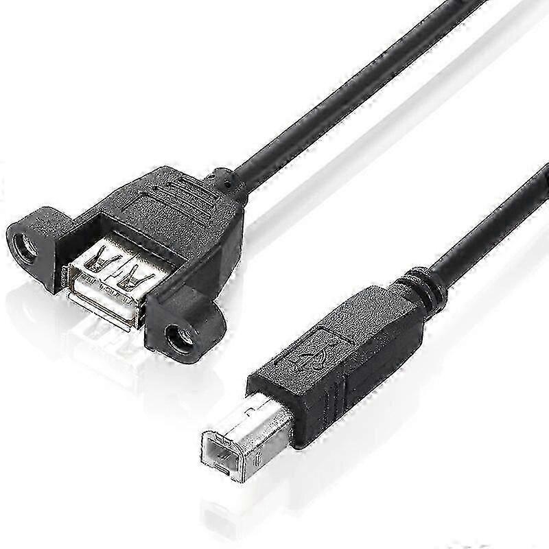USB 2.0 Type B Han Til USB 2.0 Type A Kvinde Konverter Forlængerkabel 0.5M 1M