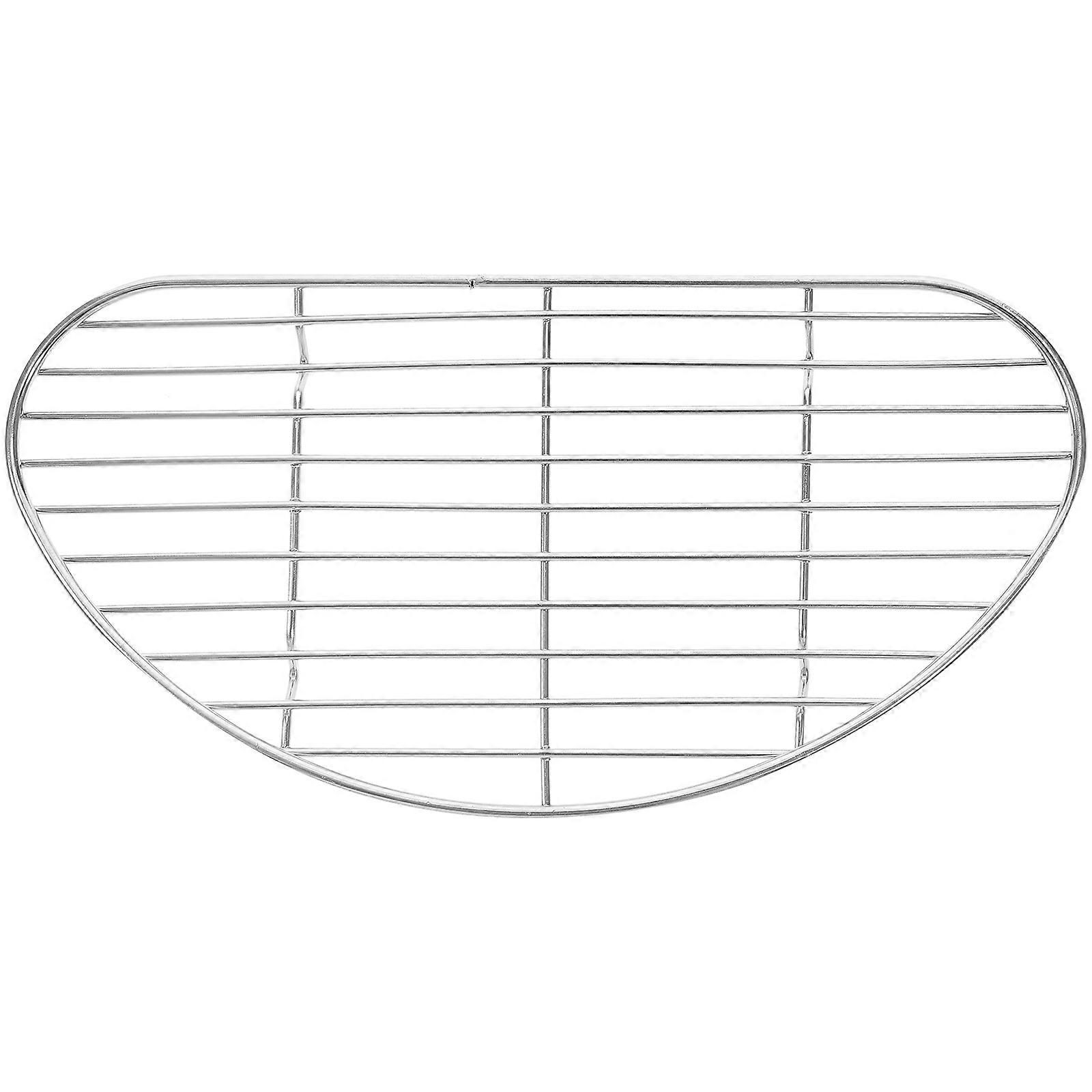 Stainless Steel Half Round Steamer Rack Heat Resistant Cooling Rack for Baking Multi Egg Steaming Holder Steaming Fish Veggies Compact Versatile