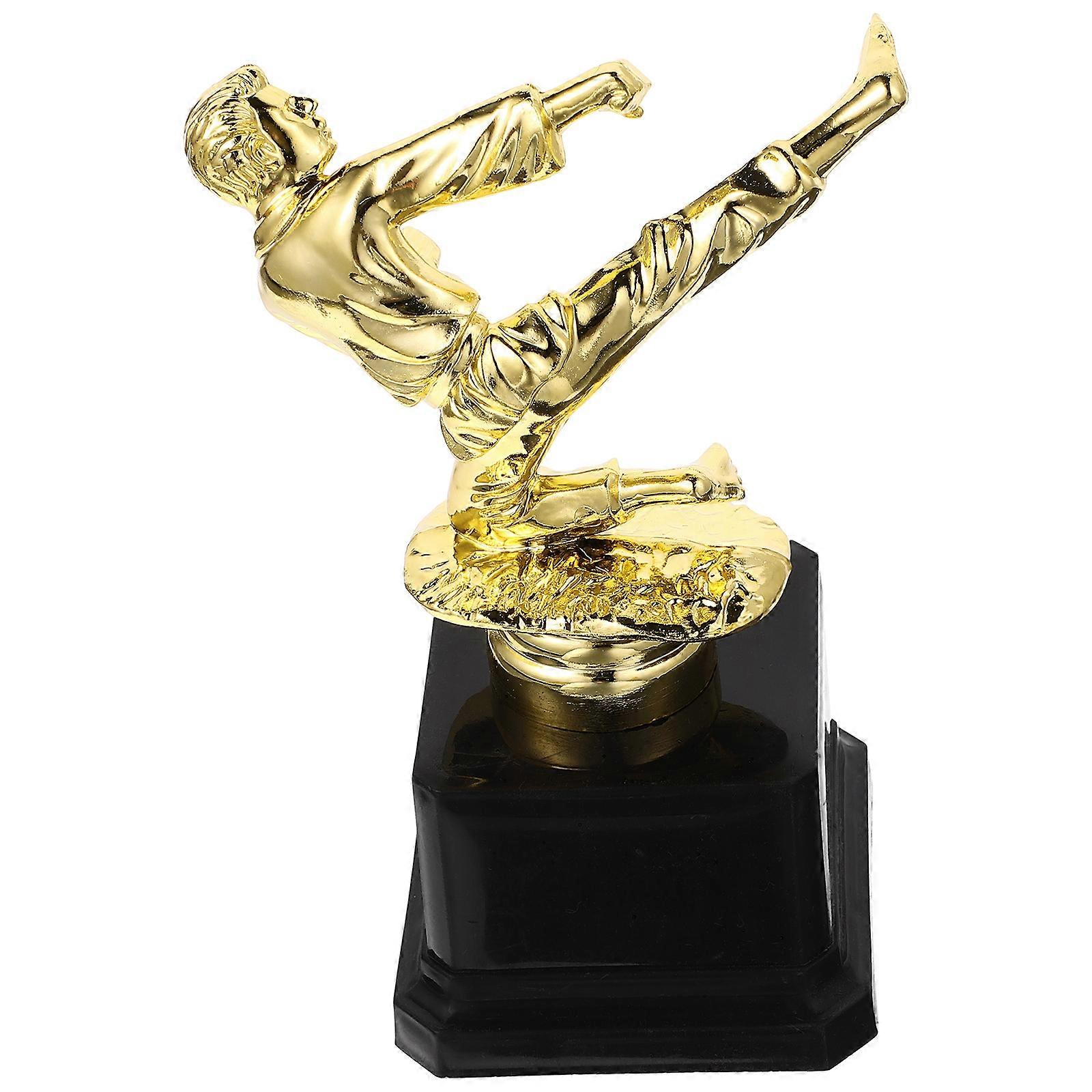 Martial Arts Trophy Cup for School Events – Unique Award for Competitions and Parties, Creative Martial Move Figurine Ceremony Prize