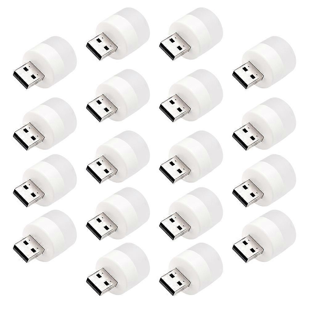 USB Light White Mini Atmosphere Lamp for Home Use 18Pcs Pack