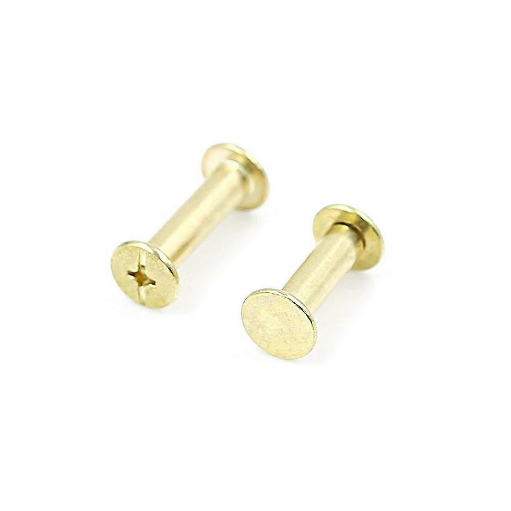 Screw Post Binding Screws Bookbinding Posts Round Shape Steel Material Easily Applied with Screwdriver for Leather Handicrafts Decoration 120 Sets