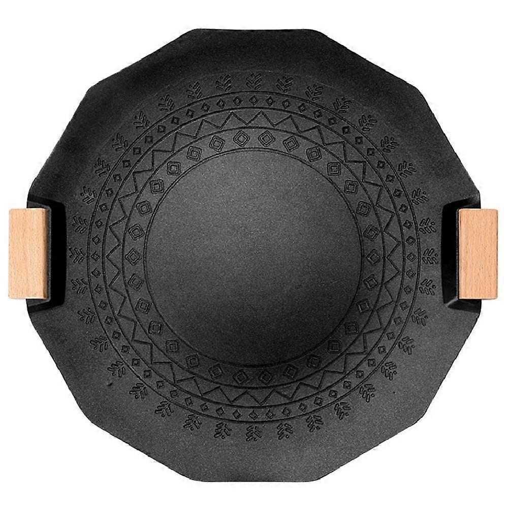 Outdoor Portable Camping Hexagram Stone Non-Stick Smokeless Induction Hob Gas Dual Grill Plate Size 8-Inch Gas Ready
