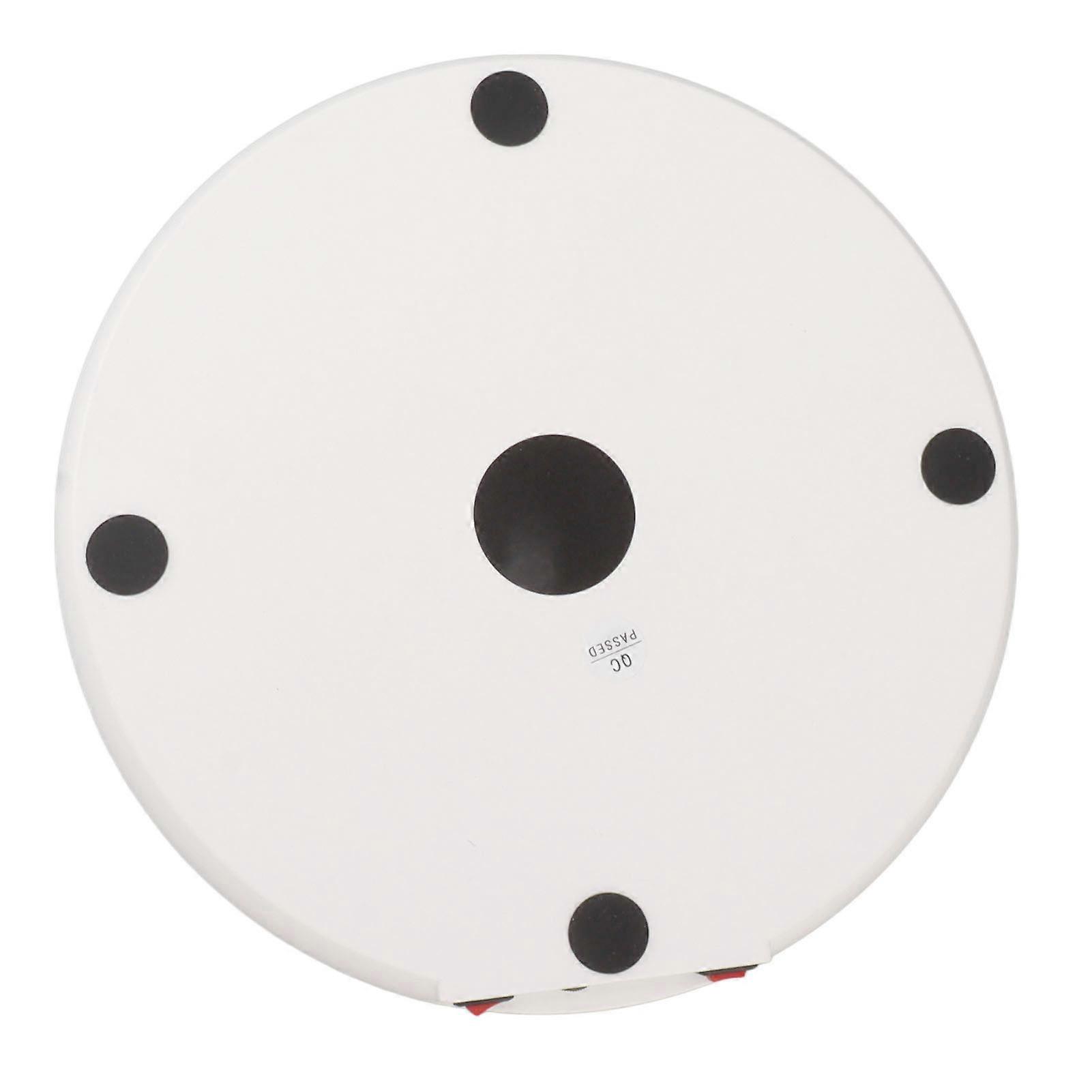 Electric Rotating Display Table LED Light 25cm Noiseless 20kg Load Capacity Turntable Display Stand for Jewelry White 