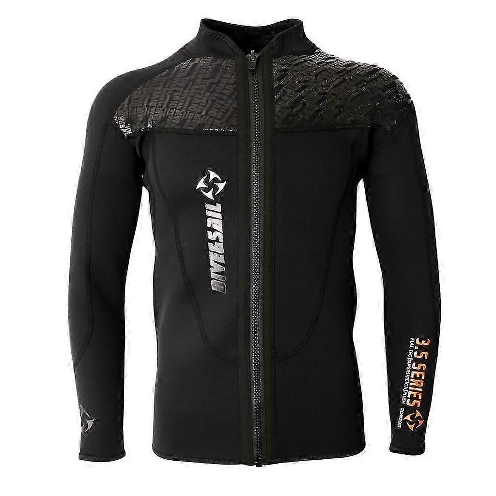 Mens 3mm Wetsuits Jacket Diving Suit Long Sleeve Full Zipper Neoprene Scuba Dive Swim