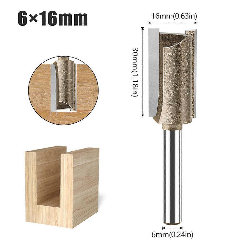 6mm Shank CNC Straight Bit Flush Trim Single Double Flute Router Bit Tungsten Carbide Milling Cutter Woodworking Tools~00523