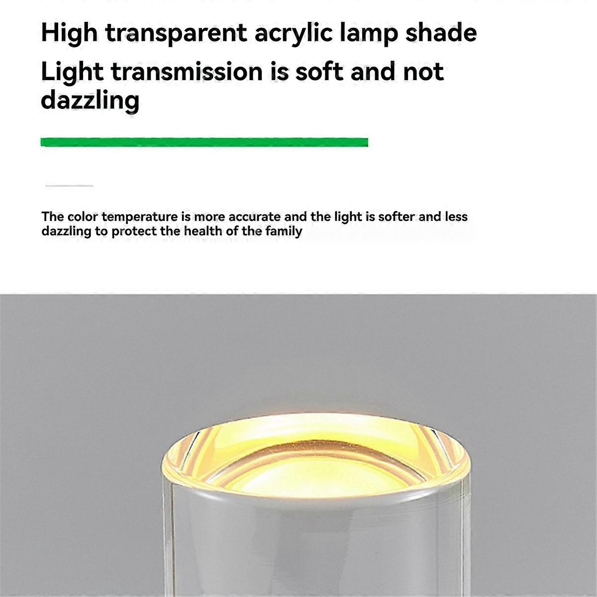 Portable Outdoor Camping Light Led Light Originality Charging Nightlight Bedroom Eye Protection Bedside Lamp Silver
