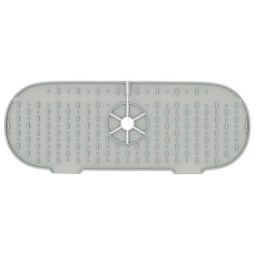 Sink Mat, Reusable, Silicone, Quick Dry, Gray.