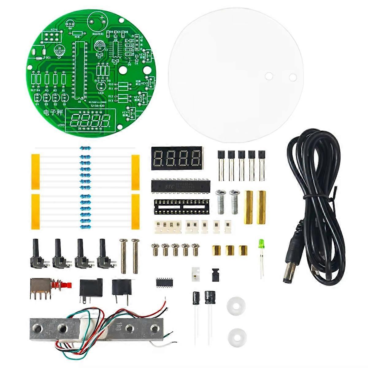 Electronic Scale DIY Kit,51 Microcontroller Soldering Practice Kit