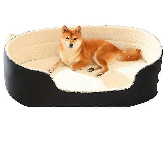 Universal large dog bed, house, sofa, kennel, soft pet, warm bed, L White
