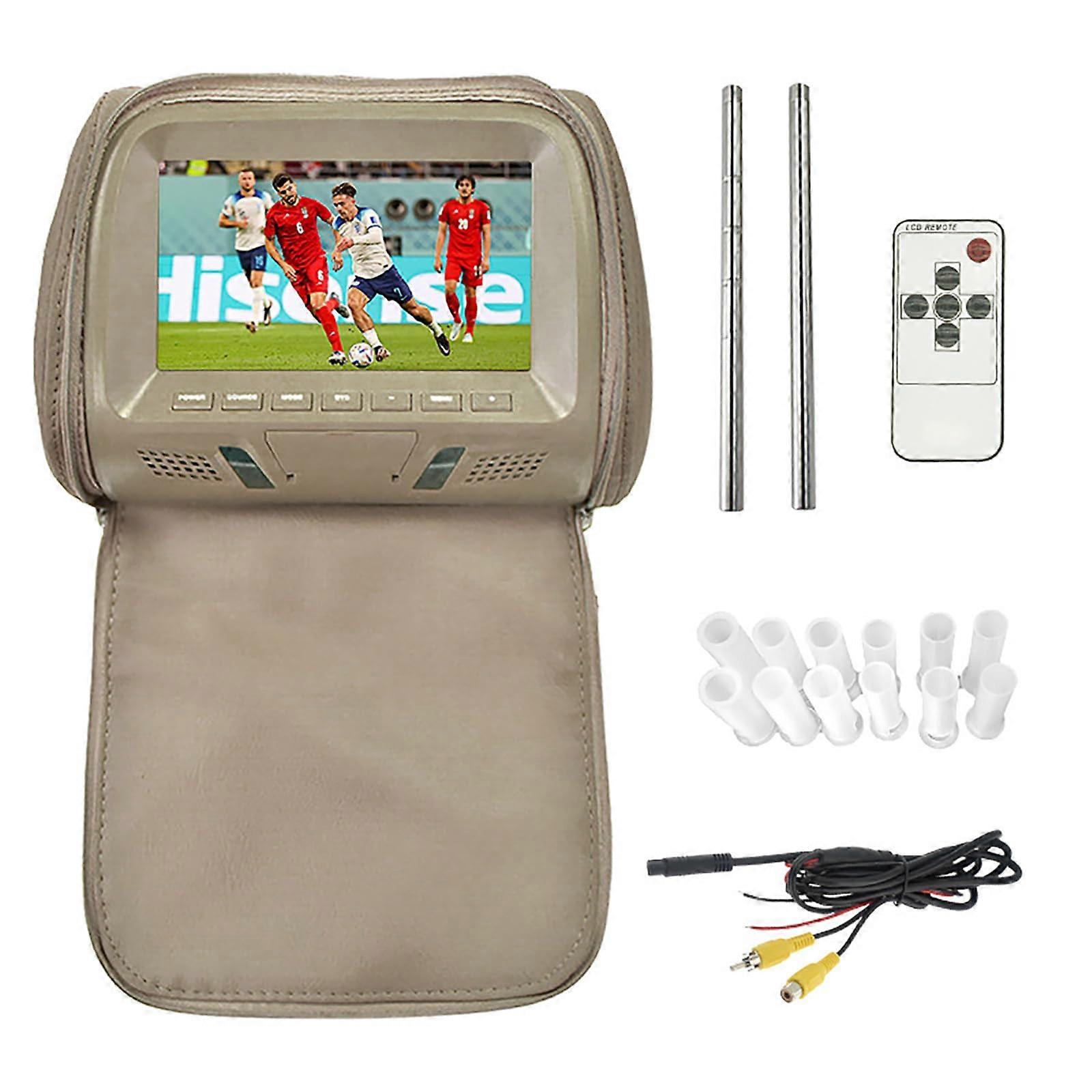 7inch car player, entertainment display on the back, supports 1080P video, can recognize USB/SD/TF/U disk, with speaker, AV with Zipper.