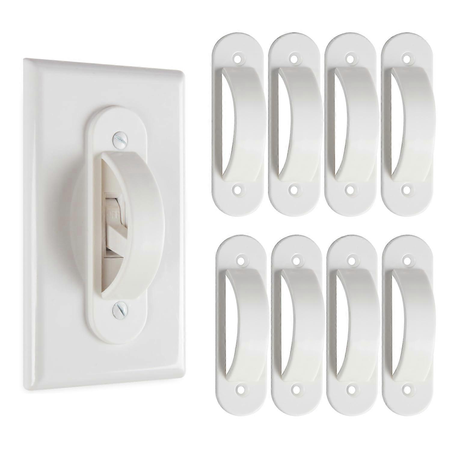 Wall Switch Mudguards 8 Pack White Child Safety Covers for Light Switches Prevent Accidental Activation Protect Circuits