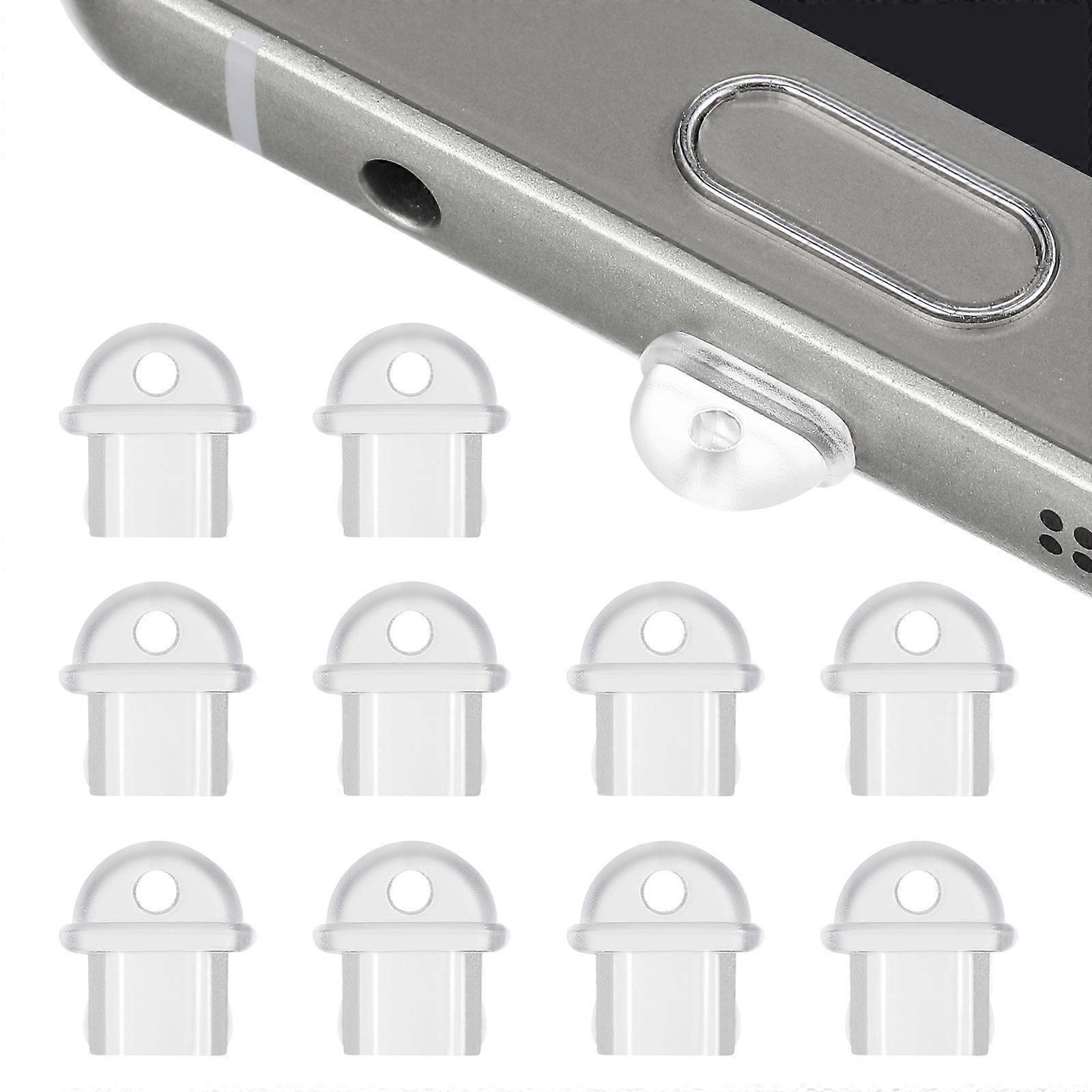 Transparent Dust Plugs for Phones   10pcs Durable Charging Port Protectors Compatible with Android Devices, Easy to Install, Fashionable Design