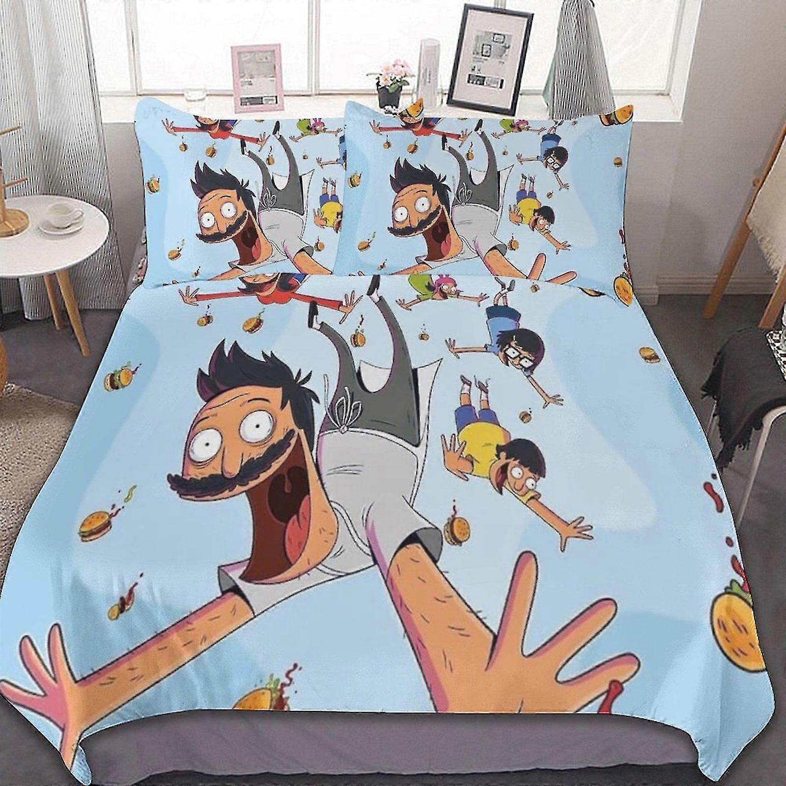 Conjunto de lençóis respiráveis de 3 peças com capa de edredom e 2 fronhas para todas as estações