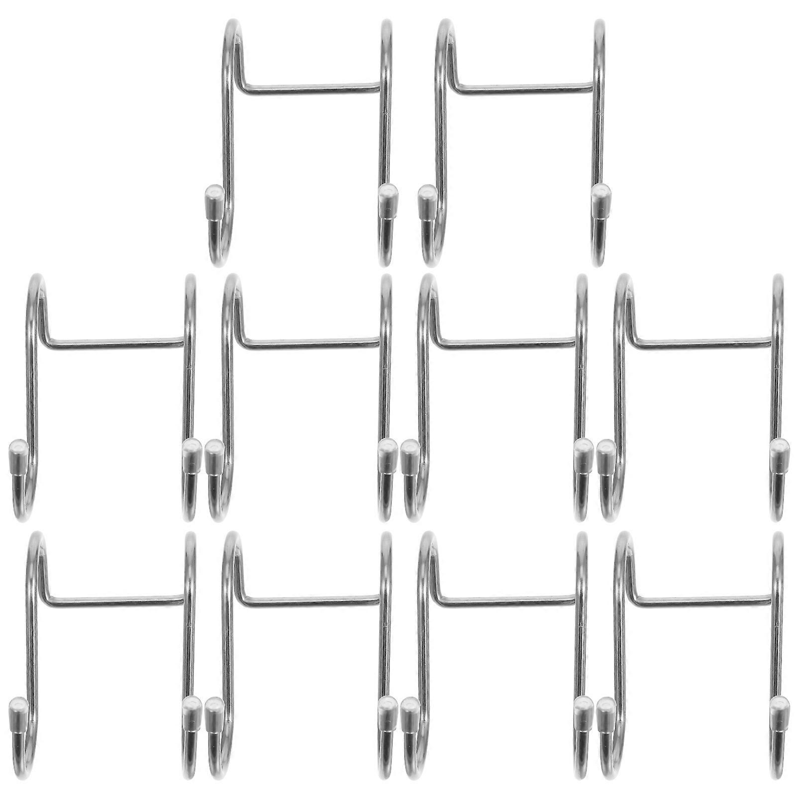 10pcs Stainless Steel Hooks for Decor Versatile Hanging Solutions Silver 304