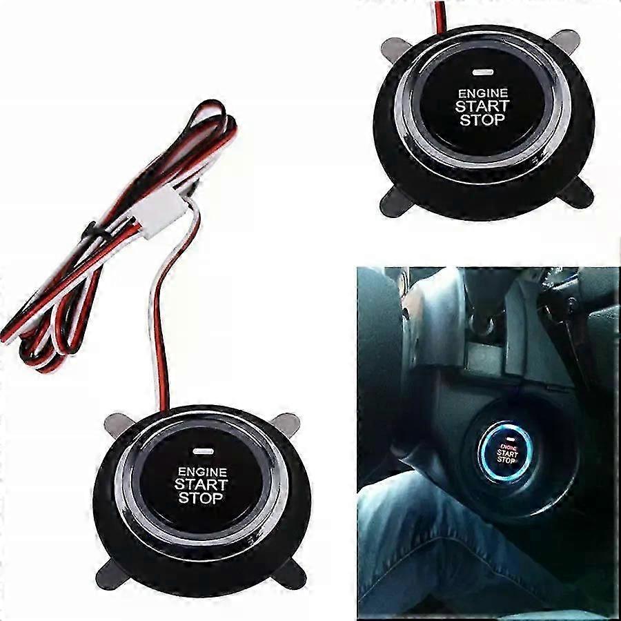 1pc High-quality Car Ignition Switch Engine Start Push Button Fit For  Keyless Entry &Push Starter Kit Auto Replacement Parts 12V