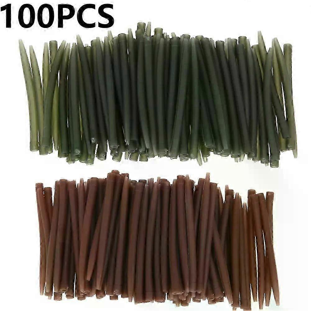100pcs terminal karpe fiskeri anti sammenfiltring ærmer forbinde med fiskekrog gummi tip rør positioner terminal fiskegrej