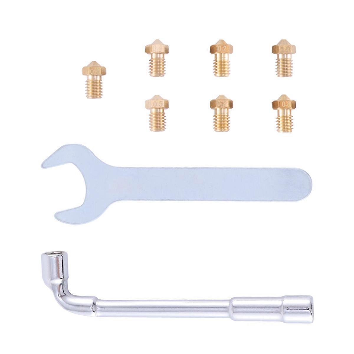 Brass Extruder Nozzle 3D Printer Accessories 3D Printing Projects 9Pcs Suitable for Abrasive Filaments