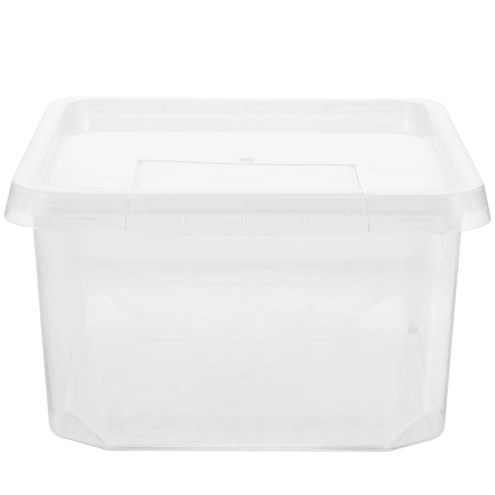 Reptile Feeding Box Practical Box For Reptiles Transparent 13x12.2cm Observation 1Pcs
