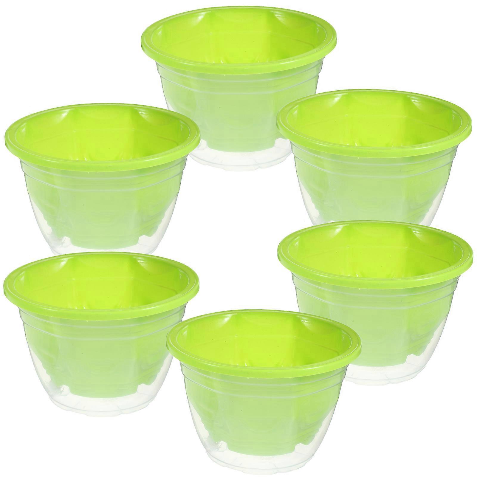 6 Sets Self Watering Planter for Balcony Flower Pot