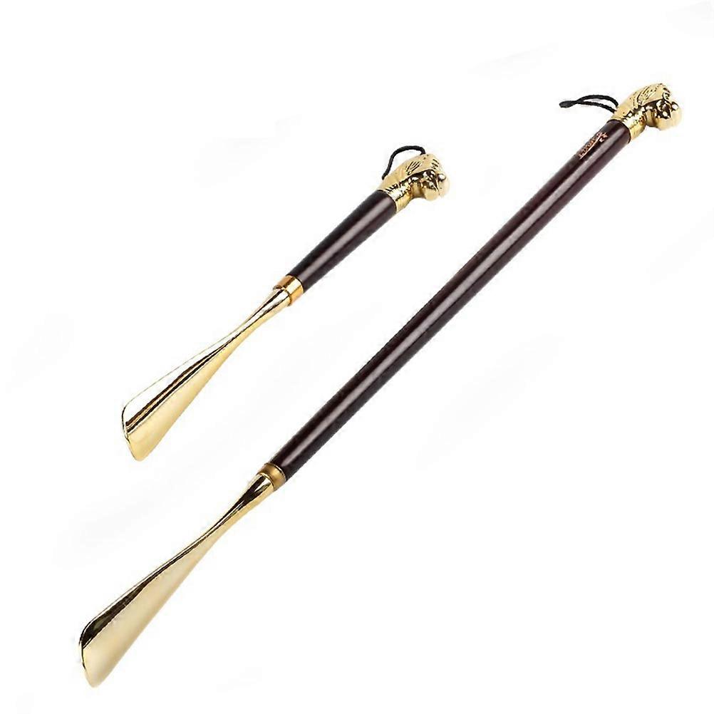 Metal Lion Handled Shoe Horn – Long, Lightweight Design for Easy Shoe Wearing, Reduces Bending, Unisex Use for Adults, Seniors, and Pregnant Women