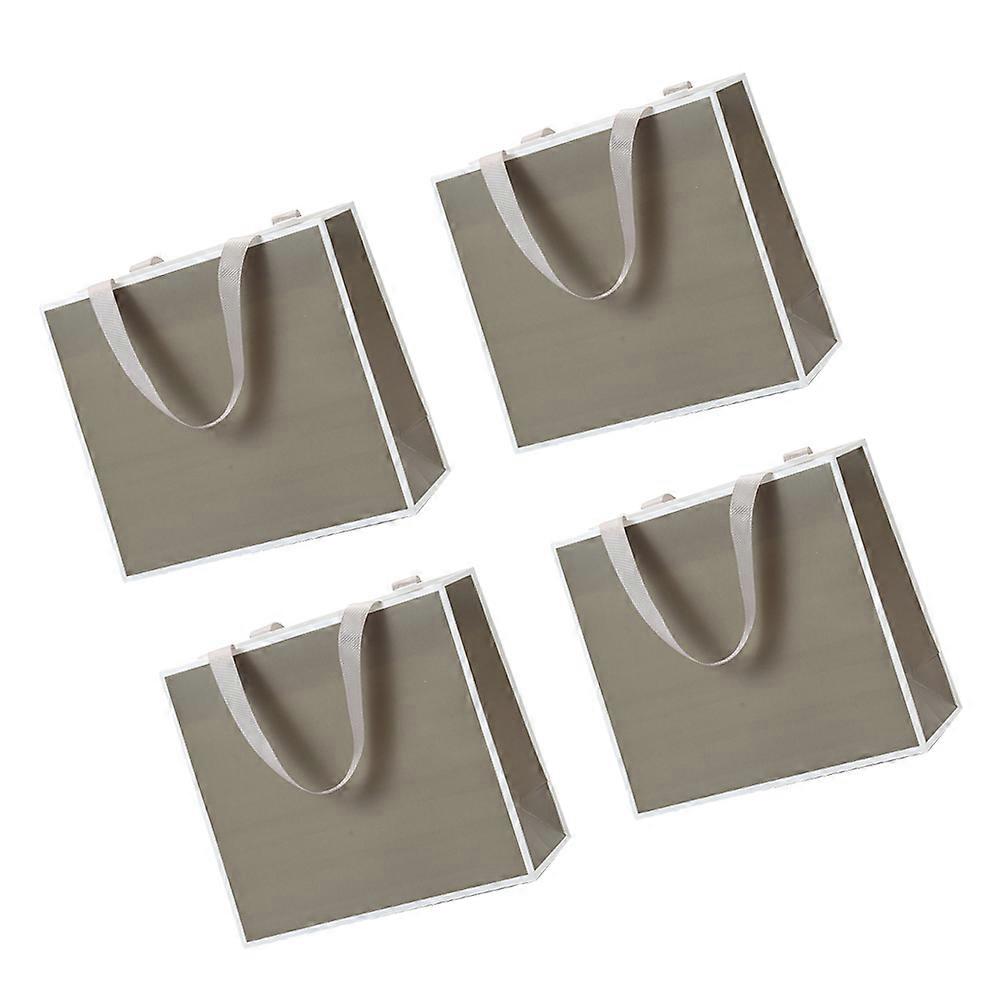 Craft Paper Bags Coated Paper Box Type Flat Bottom Portable Rope For Birthdays Celebrations 4Pcs