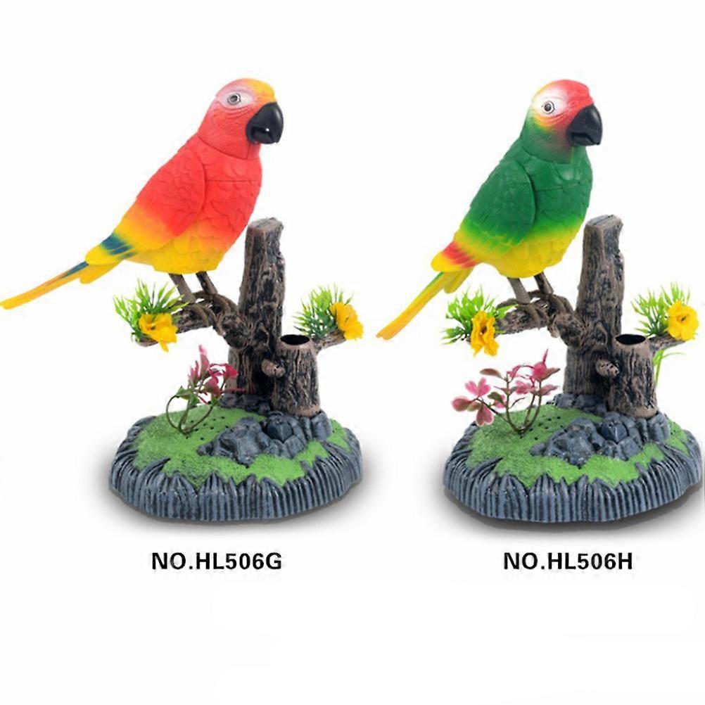 Assorted Color Plastic Small Parrot for Decoration with Motion Sensor and Real Singing Sounds